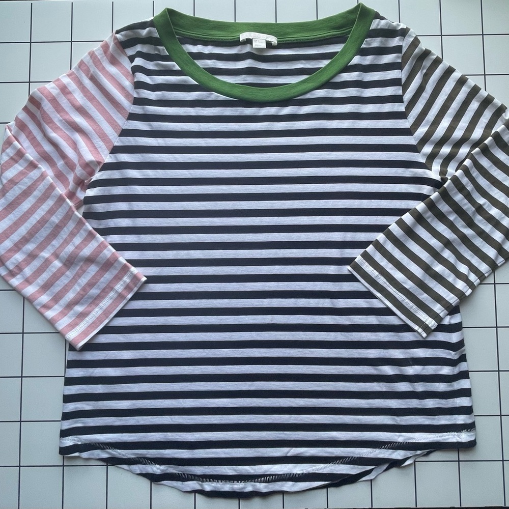 COS Pink and Black Long Sleeve Tee
